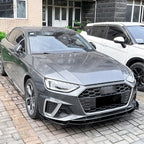 Front Splitter in Gloss Black For Audi A4 S4 B9.5 2020-2024 S LINE - Front Splitter