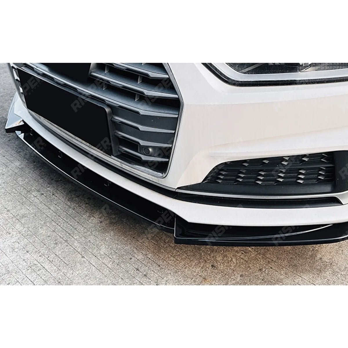 Front Splitter in Gloss Black For Audi A5 S5 F5 Pre Facelift 2017-2020 S LINE - Front Splitter