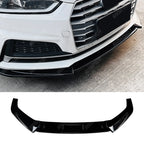 Front Splitter in Gloss Black For Audi A5 S5 F5 Pre Facelift 2017-2020 S LINE - Front Splitter