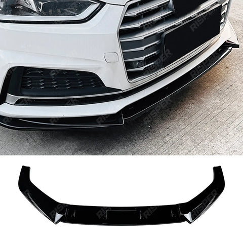 Front Splitter in Gloss Black For Audi A5 S5 F5 Pre Facelift 2017-2020 S LINE - Front Splitter