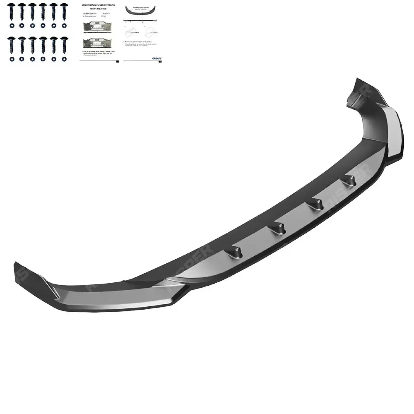 Audi SQ5 / Q5 S - Line Mk2 Facelift 2020 - 2024 Front Splitter In Gloss Black