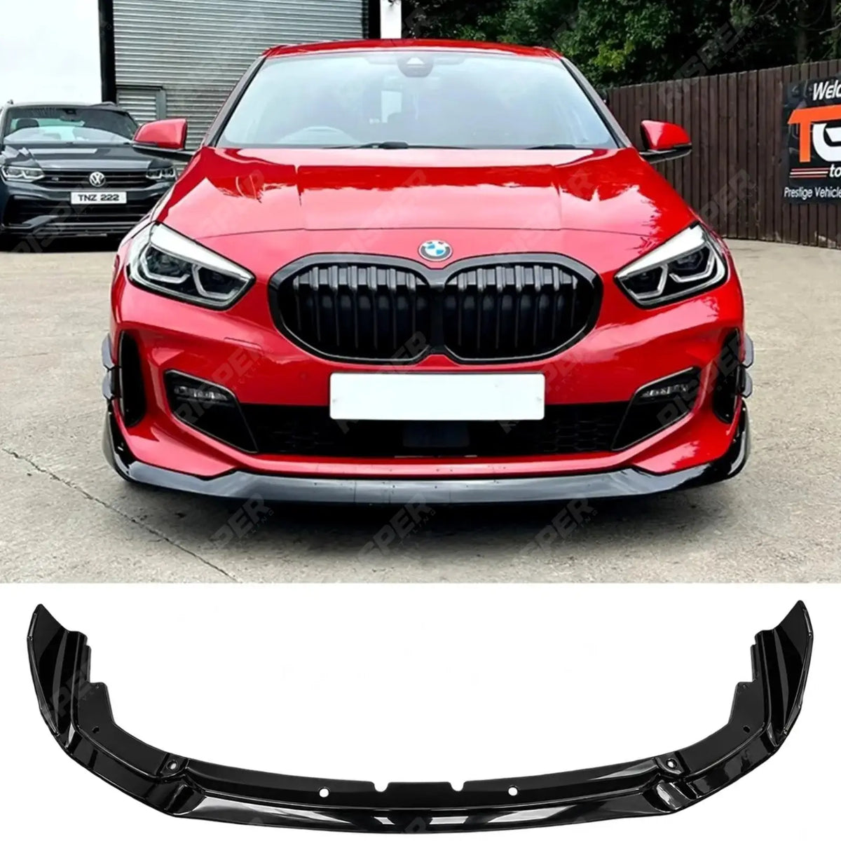 Front Splitter in Gloss Black for BMW 1 Series F40 M-Tech 2019 On - Front Splitter
