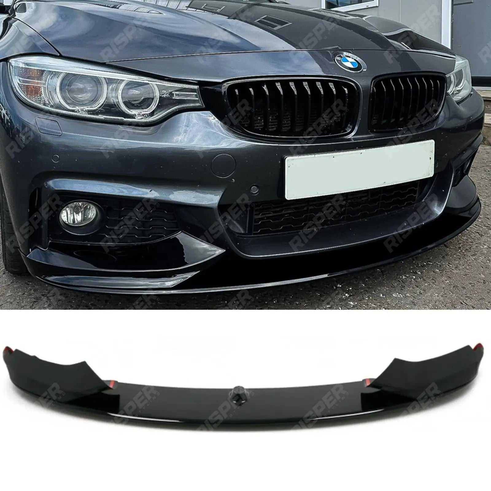BMW 4 Series F32/F36 M Sport Front Splitter in Gloss Finish Main image