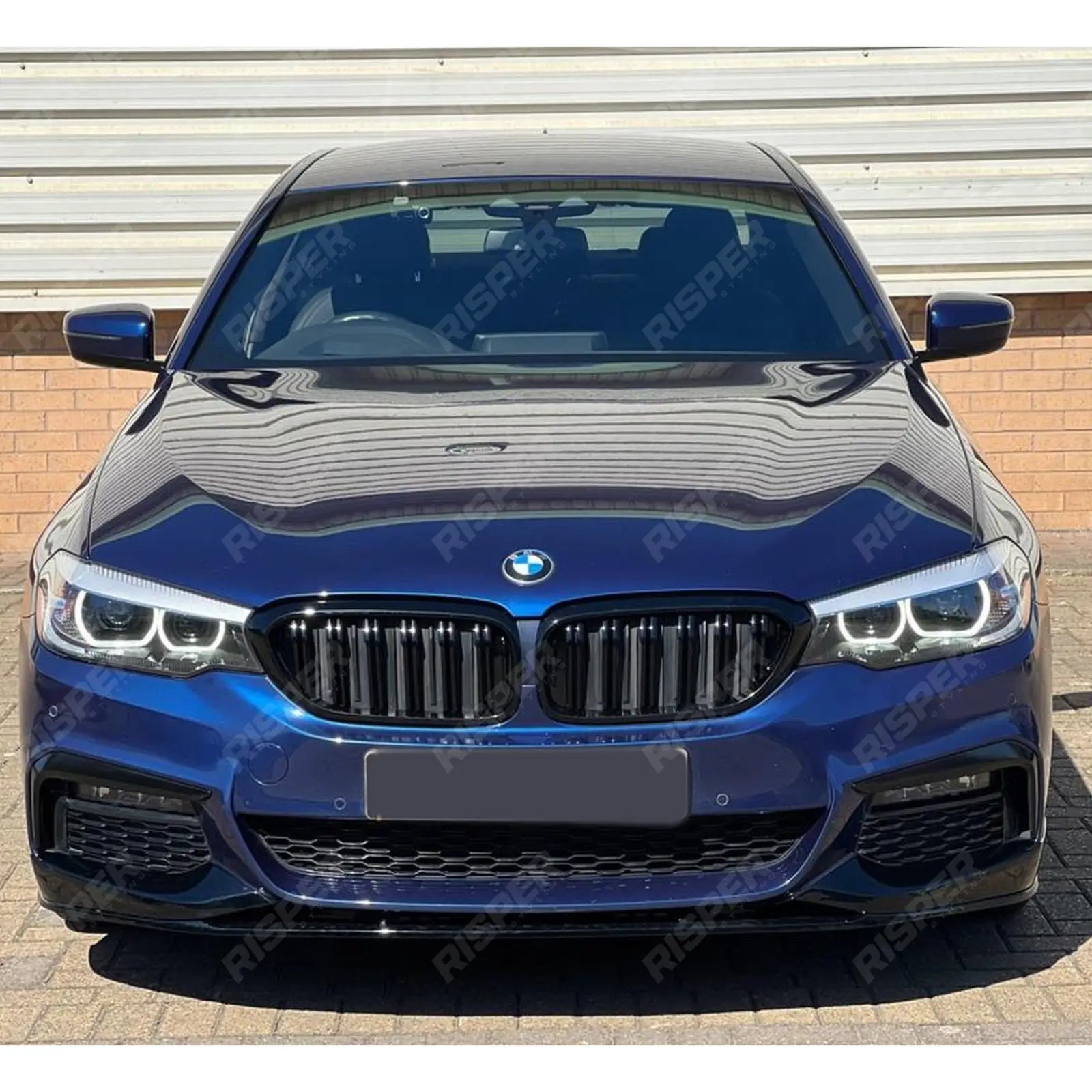 BMW 5 Series M Sport G30 G31 2017 - 2020 (pre - LCI) Front Splitter In Gloss Black