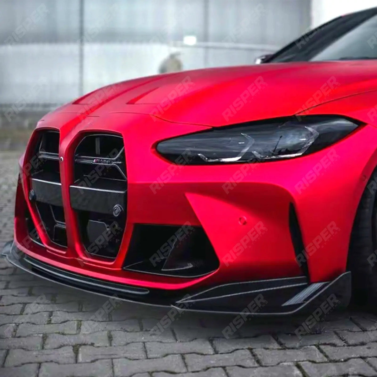 Front Splitter in Gloss Black For BMW M3 M4 G80 G81 G82 G83 2021 on - Front Splitter
