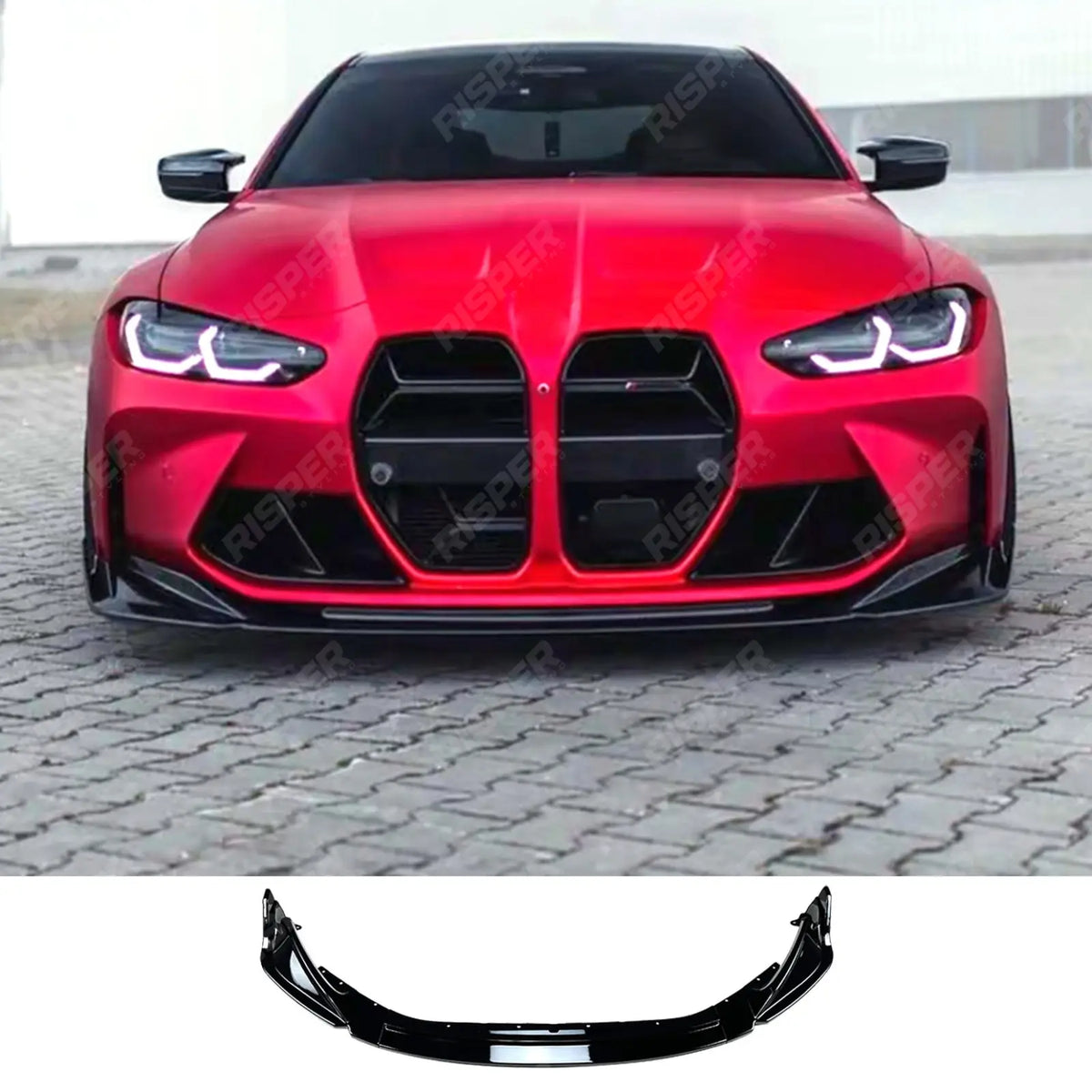 Front Splitter in Gloss Black For BMW M3 M4 G80 G81 G82 G83 2021 on - Front Splitter