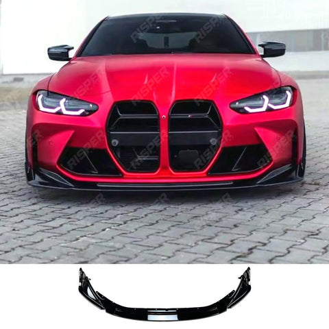 Front Splitter in Gloss Black For BMW M3 M4 G80 G81 G82 G83 2021 on - Front Splitter