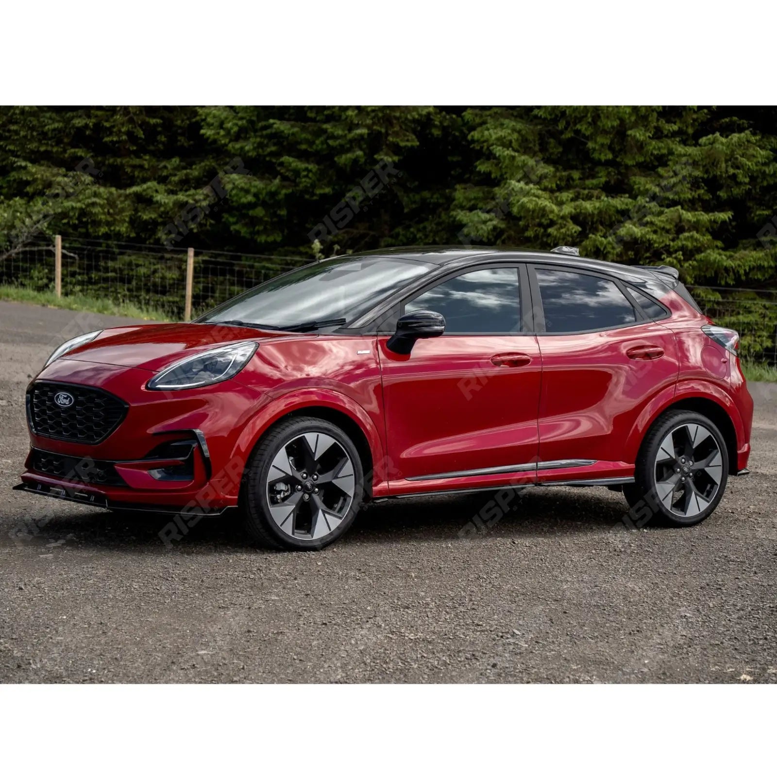 Front Splitter In Gloss Black For Ford Puma ST Line & ST Line X 2019+ - Front Splitter