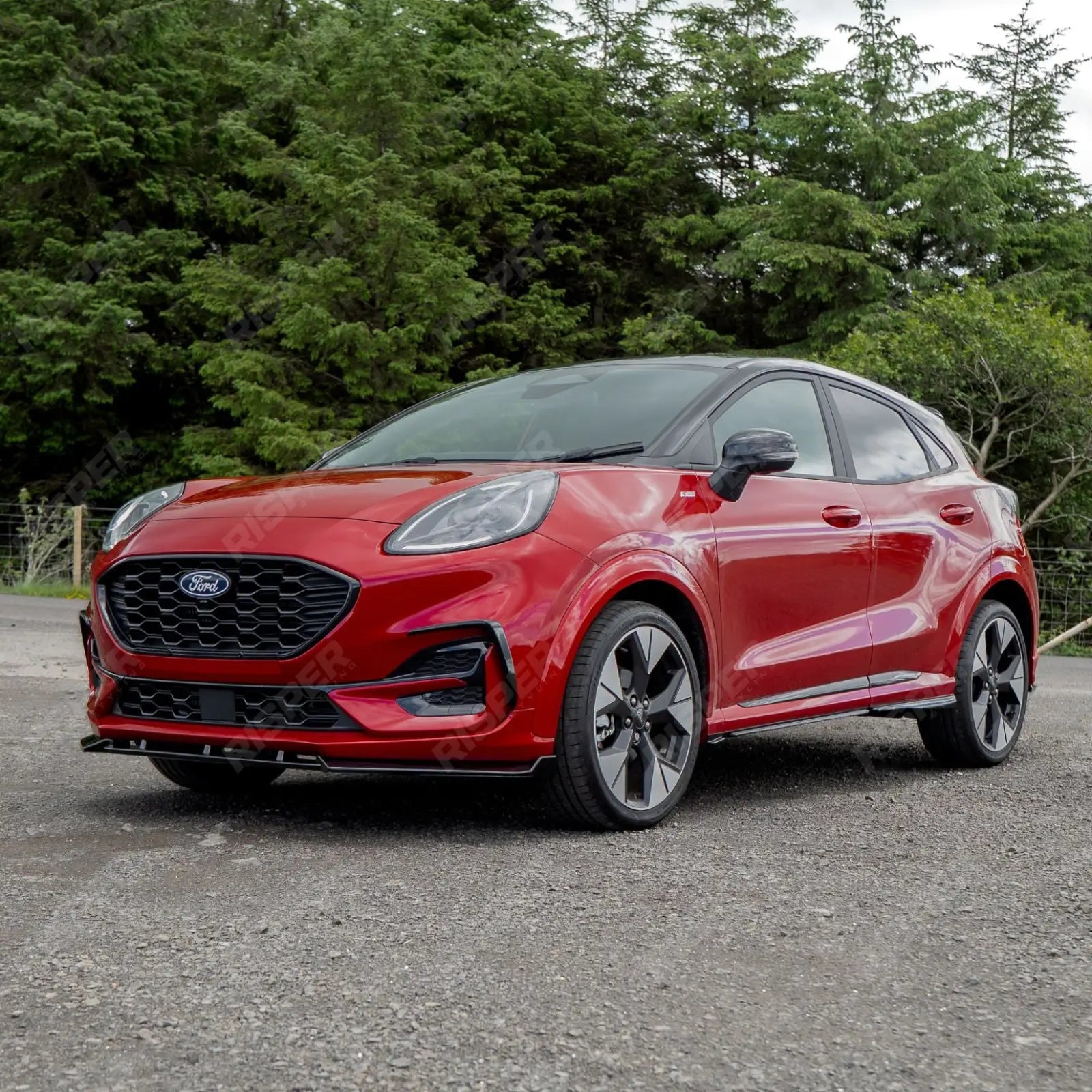 Front Splitter In Gloss Black For Ford Puma ST Line & ST Line X 2019+ - Front Splitter