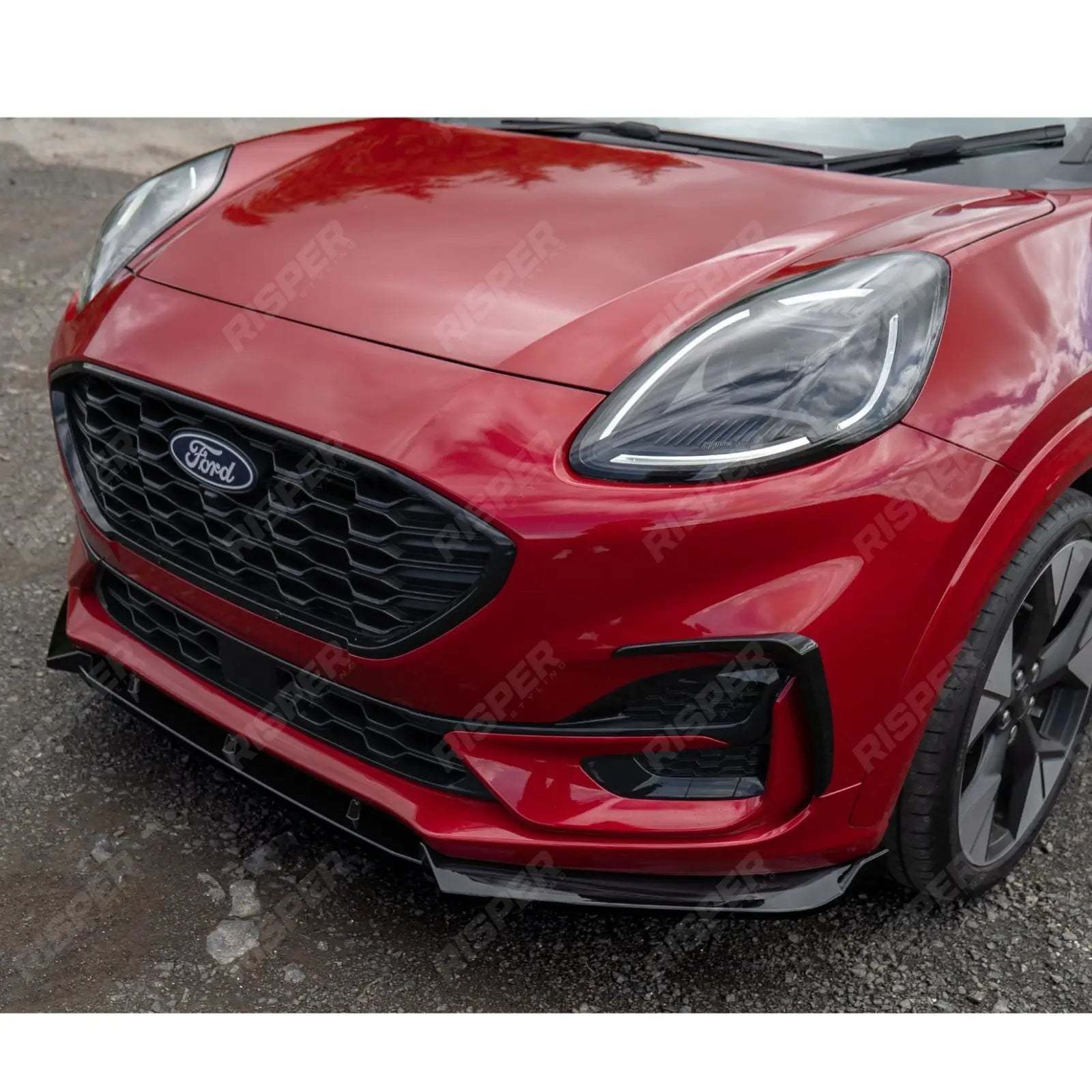 Front Splitter In Gloss Black For Ford Puma ST Line & ST Line X 2019+ - Front Splitter
