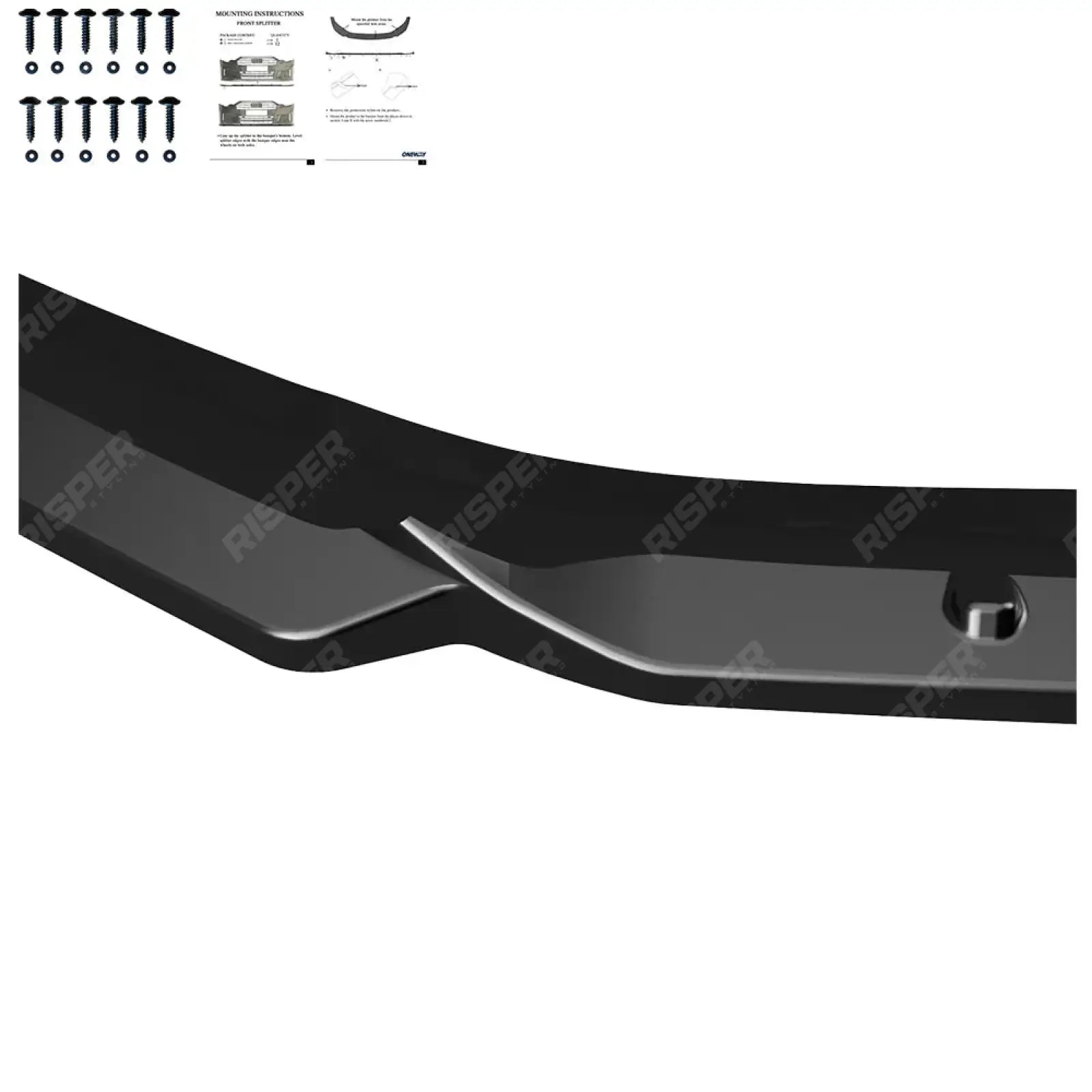 Hyundai I20 N Mk3 2020+ Front Splitter In Gloss Black