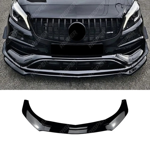 Front Splitter in Gloss Black For Mercedes a Class W176 Amg LINE 2013-2018 - Front Splitter