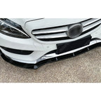 Front Splitter in Gloss Black for Mercedes C Class W205 2015-2018 Pre Facelift Amg LINE - Front Splitter
