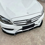 Front Splitter in Gloss Black for Mercedes C Class W205 2015-2018 Pre Facelift Amg LINE - Front Splitter
