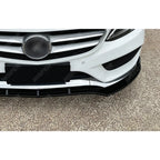 Front Splitter in Gloss Black for Mercedes C Class W205 2015-2018 Pre Facelift Amg LINE - Front Splitter