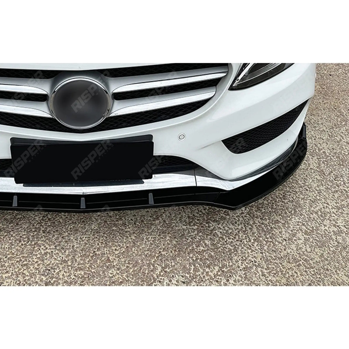Front Splitter in Gloss Black for Mercedes C Class W205 2015-2018 Pre Facelift Amg LINE - Front Splitter