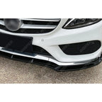 Front Splitter in Gloss Black for Mercedes C Class W205 2015-2018 Pre Facelift Amg LINE - Front Splitter