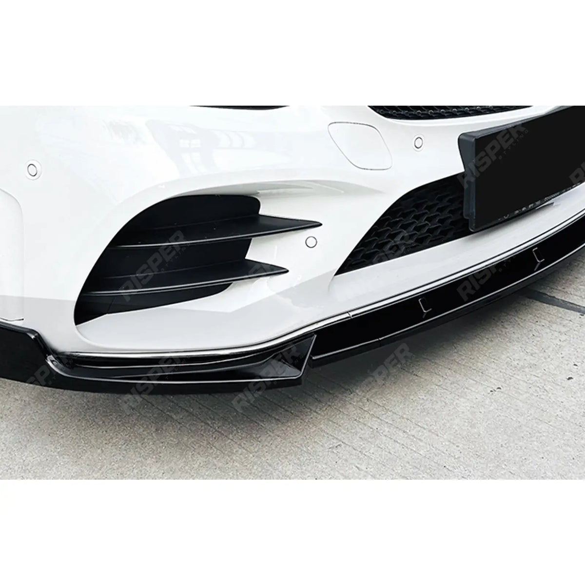 Front Splitter in Gloss Black For Mercedes C Class W205 2019-2021 Facelift Amg LINE - Front Splitter