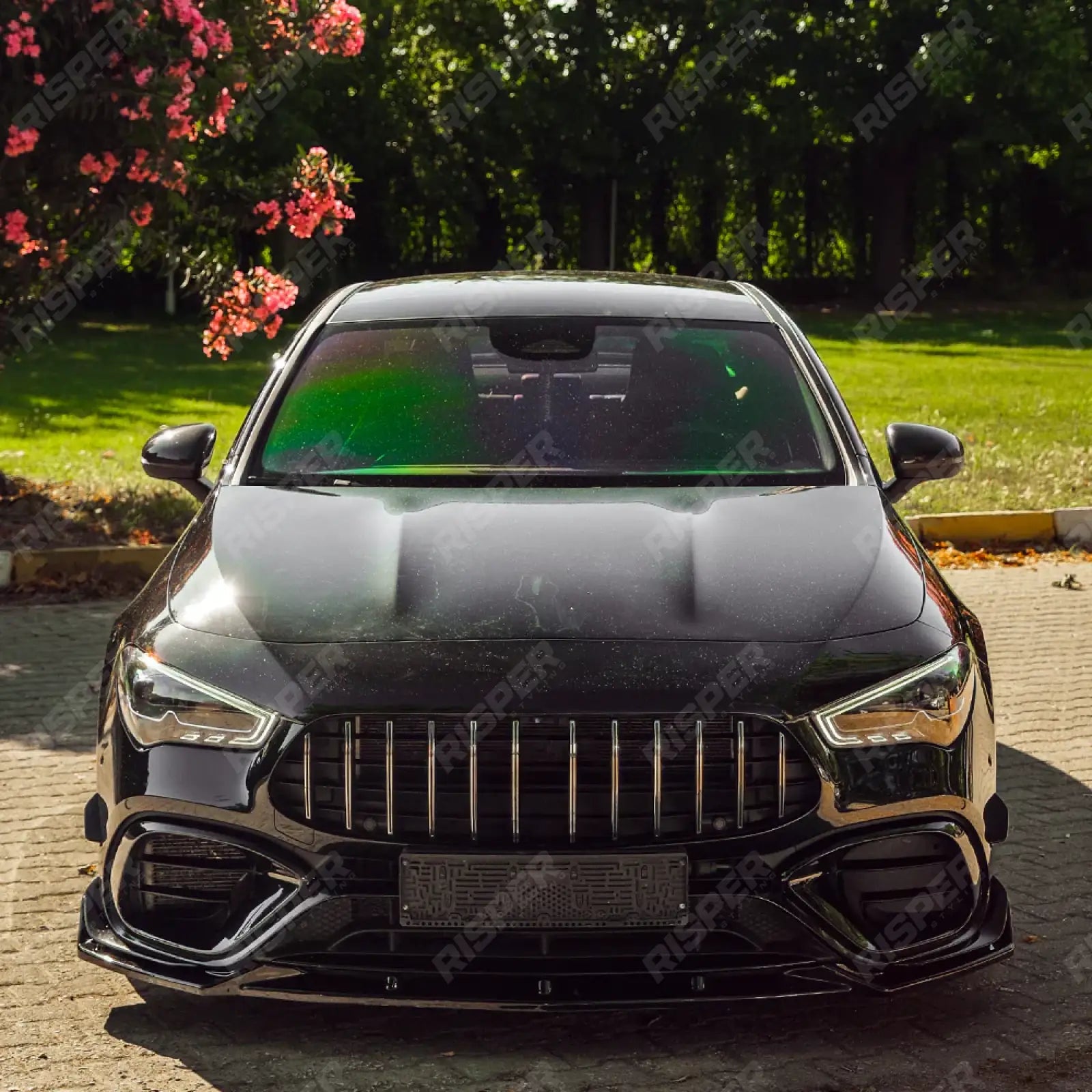 Mercedes Cla45 C118 2019-2023 Front Splitter in Gloss Black - Front Splitter