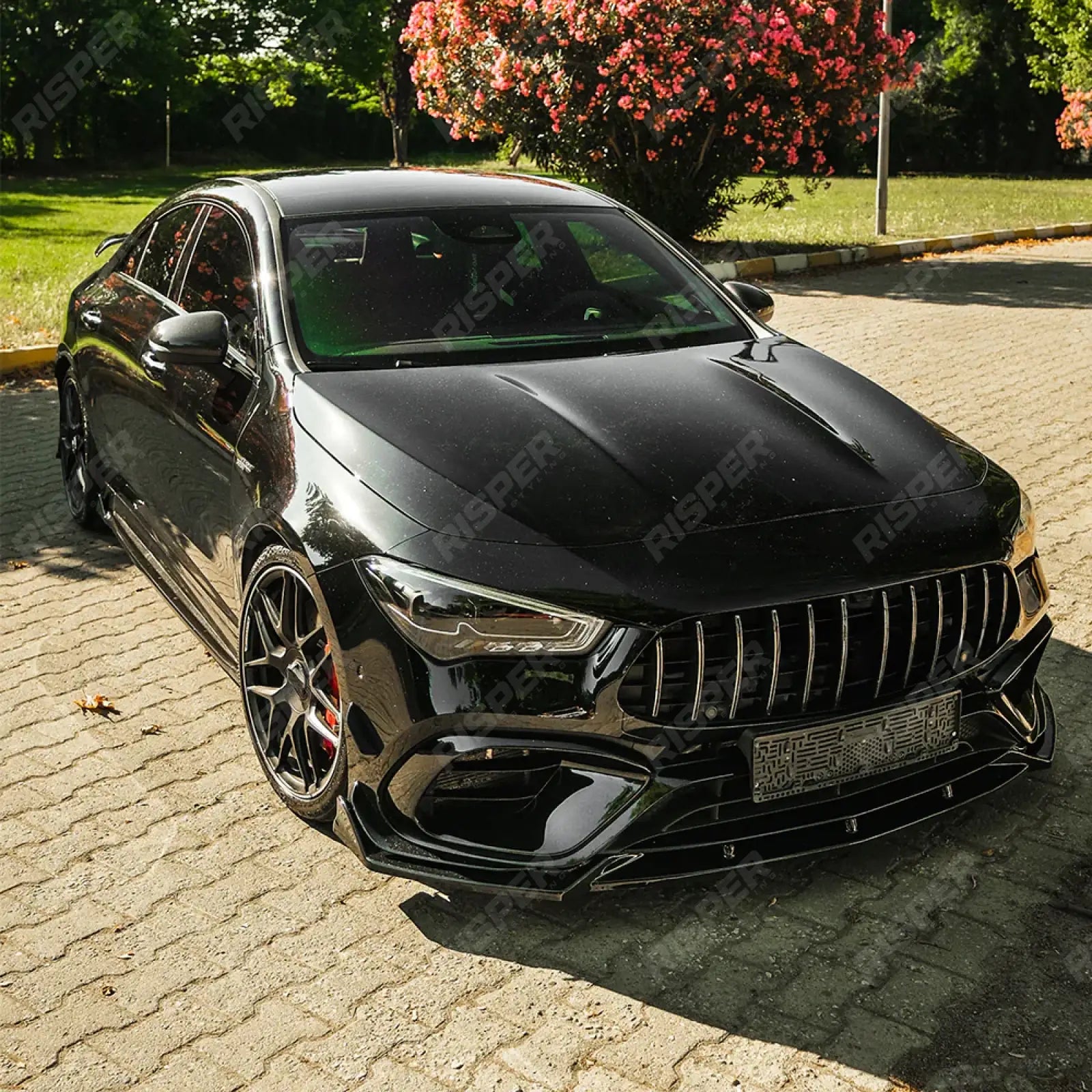 Mercedes Cla45 C118 2019-2023 Front Splitter in Gloss Black - Front Splitter