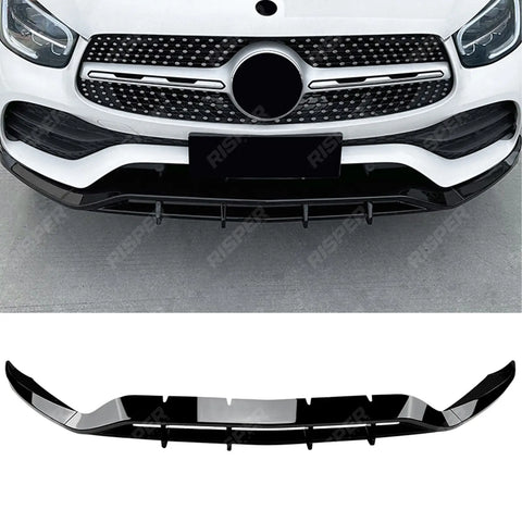 Front Splitter in Gloss Black For Mercedes GLC X253 Amg LINE Facelift 2020-2022 - Front Splitter