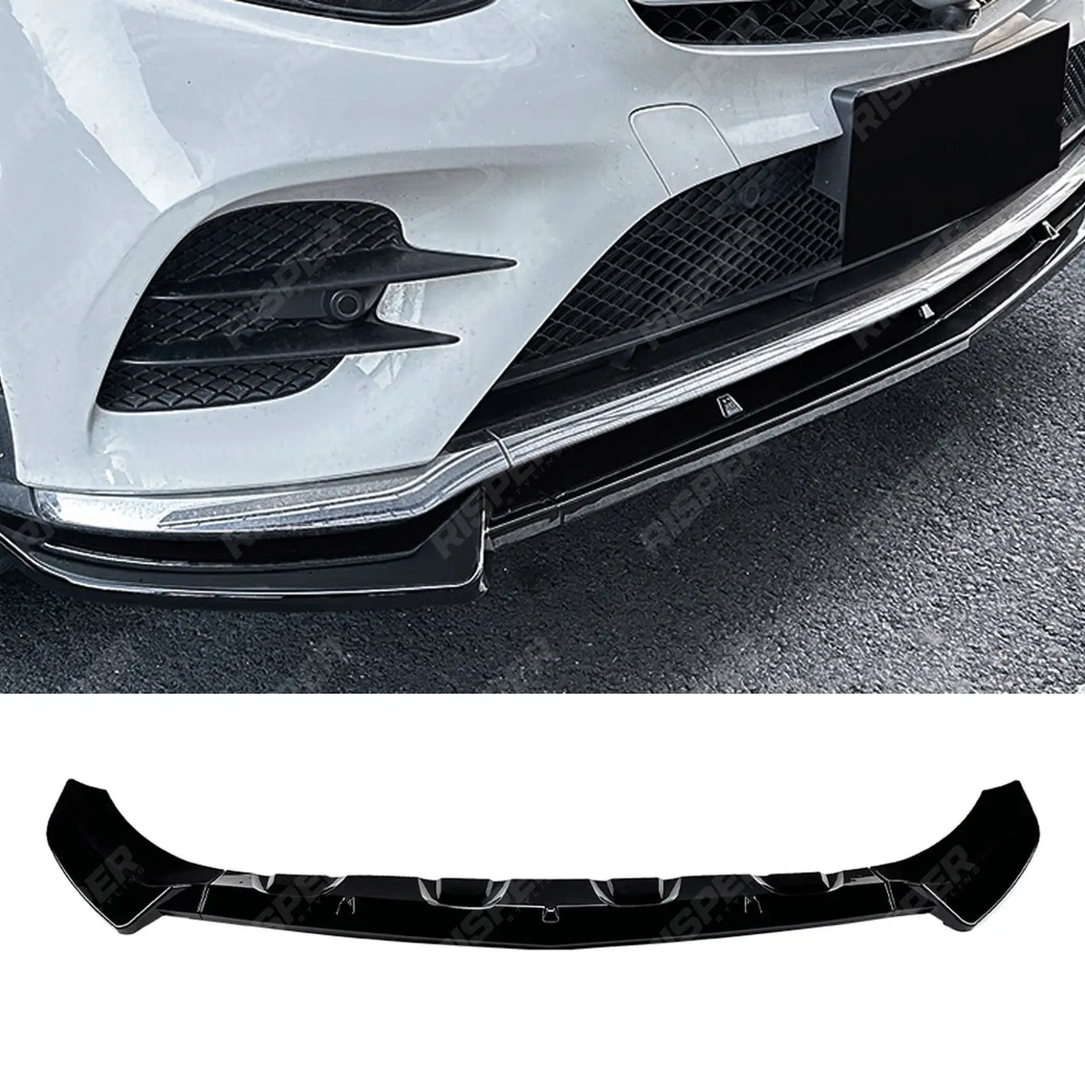 Front Splitter in Gloss Black For Mercedes GLC X253 Amg LINE Pre Facelift 2016-2019 - Front Splitter