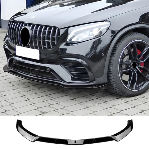 Front Splitter in Gloss Black For Mercedes GLC X253 Standard Pre Facelift 2016-2019 - Front Splitter