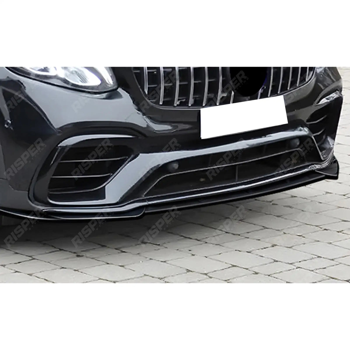 Front Splitter in Gloss Black For Mercedes GLC X253 Standard Pre Facelift 2016-2019 - Front Splitter