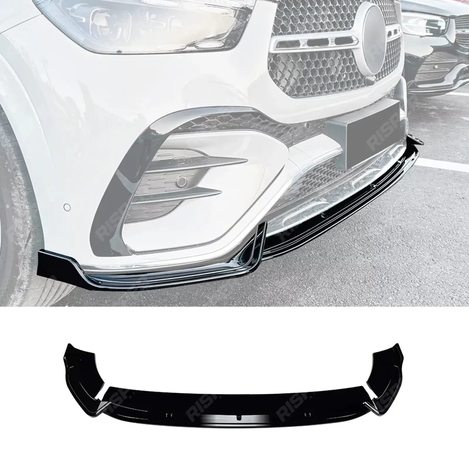 Mercedes GLE W167 C167 2024+ AMG Line Facelift Front Splitter In Gloss Black Front Splitter Main image