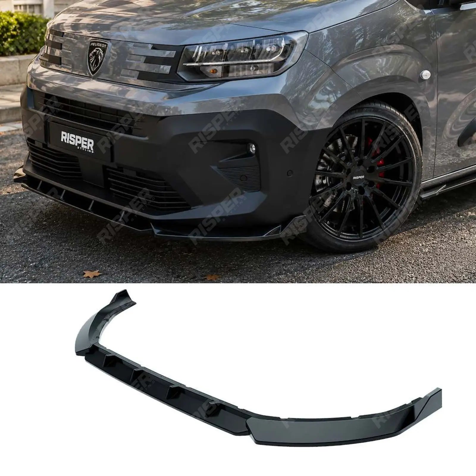 Front Splitter in Gloss Black For Peugeot Partner / Citroen Berlingo 2023+ - Front Splitter Main image