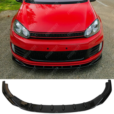 Volkswagen Golf GTI / GTD Mk6 2008-2012 Front Splitter in Gloss Black - Front Splitter