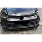 FRONT SPLITTER IN GLOSS BLACK For VOLKSWAGEN GOLF MK8 2020-2023 STANDARD (STYLE/LIFE) - Front Splitter