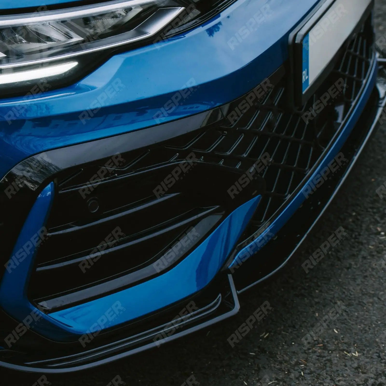 Volkswagen Golf MK8.5 Facelift GTI R R Line Front Splitter In Gloss Black - Front Splitter