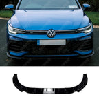 Volkswagen Golf MK8.5 Facelift GTI R R Line Front Splitter In Gloss Black - Front Splitter