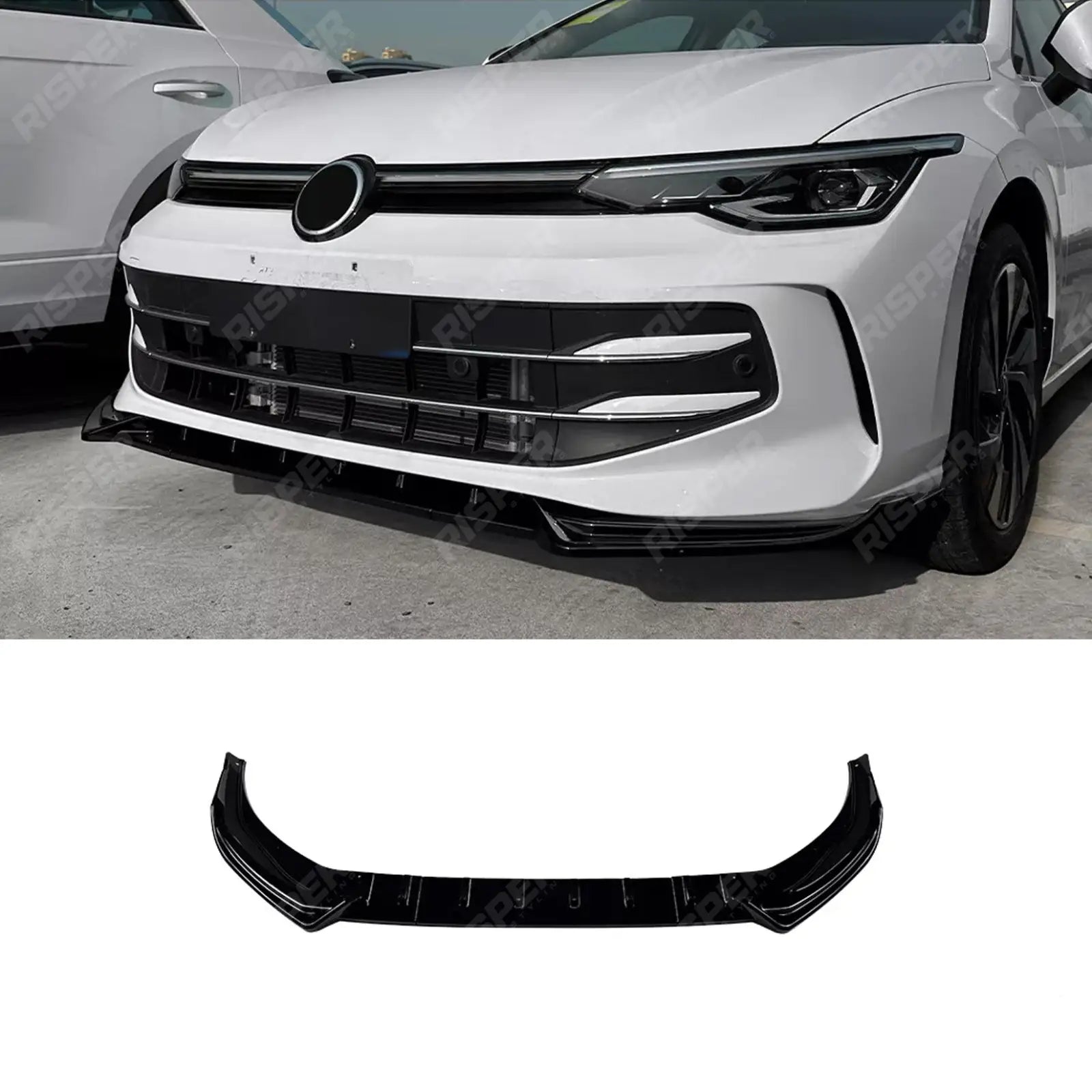 VOLKSWAGEN GOLF MK8.5 FACELIFT STANDARD MODELS (STYLE/LIFE) FRONT SPLITTER IN GLOSS BLACK Front Splitter Main image