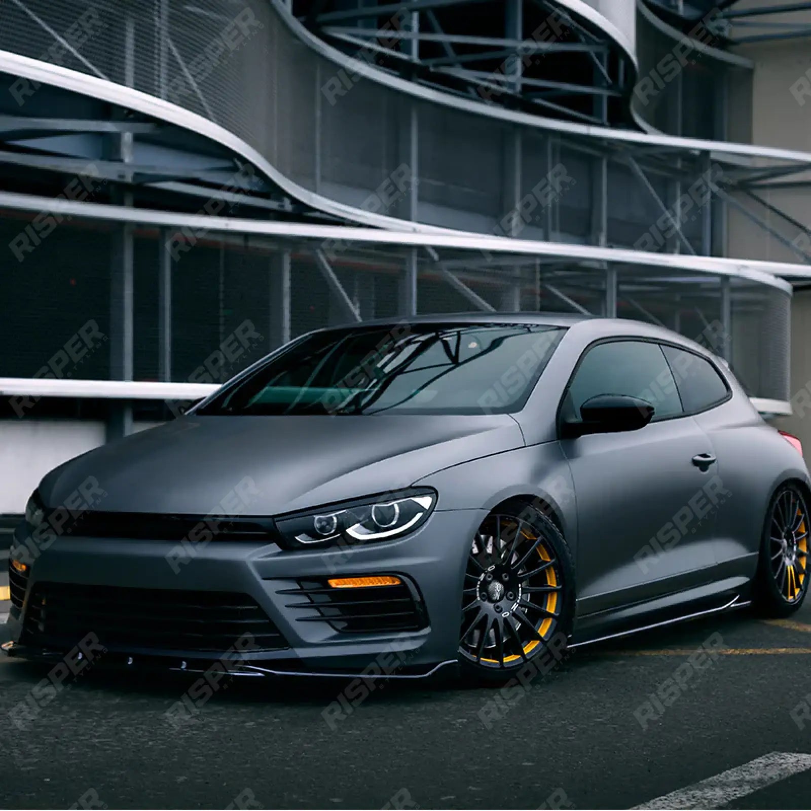 Front Splitter in Gloss Black For Volkswagen Sirocco R 2014-2017 - Front Splitter