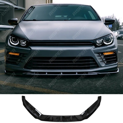Front Splitter in Gloss Black For Volkswagen Sirocco R 2014-2017 - Front Splitter