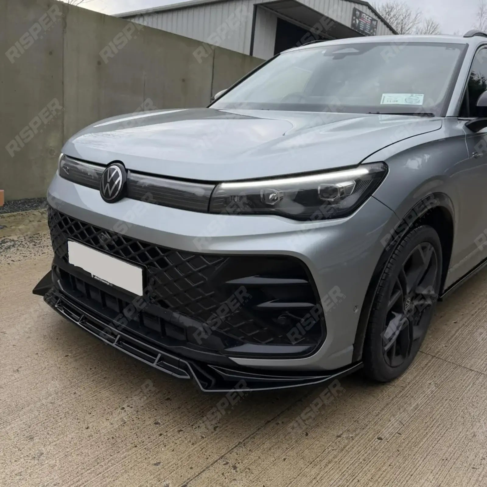 Volkswagen Tiguan MK3 2024+ R Line Front Splitter In Gloss Black Front Splitter