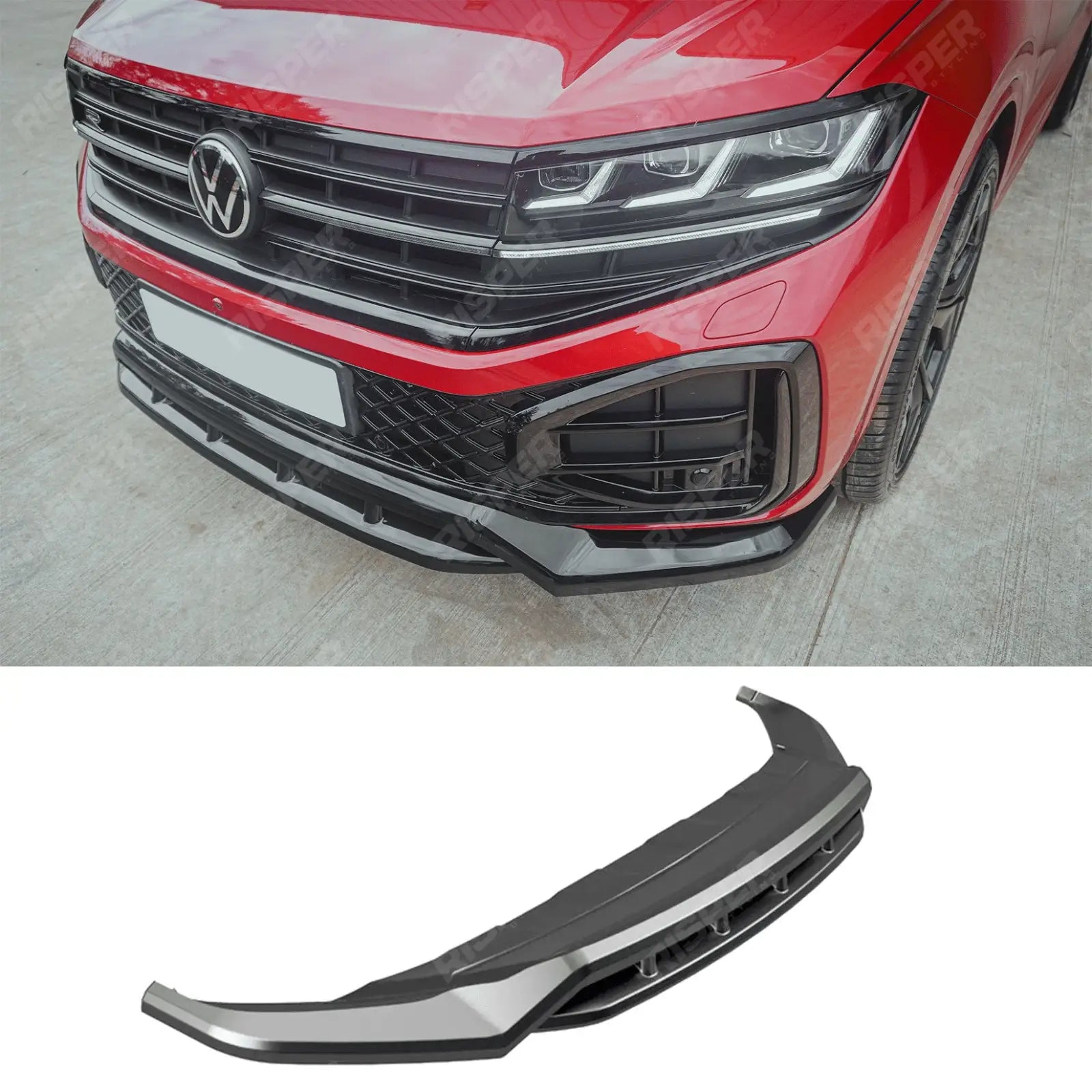 Volkswagen Touareg MK3 Facelift R Line 2023+ Front Splitter In Gloss Black Front Splitter Main image