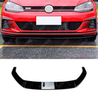 Front Splitter in Gloss Black For Vw Golf Mk7.5 Gti R LINE 2017-2019 - Front Splitter