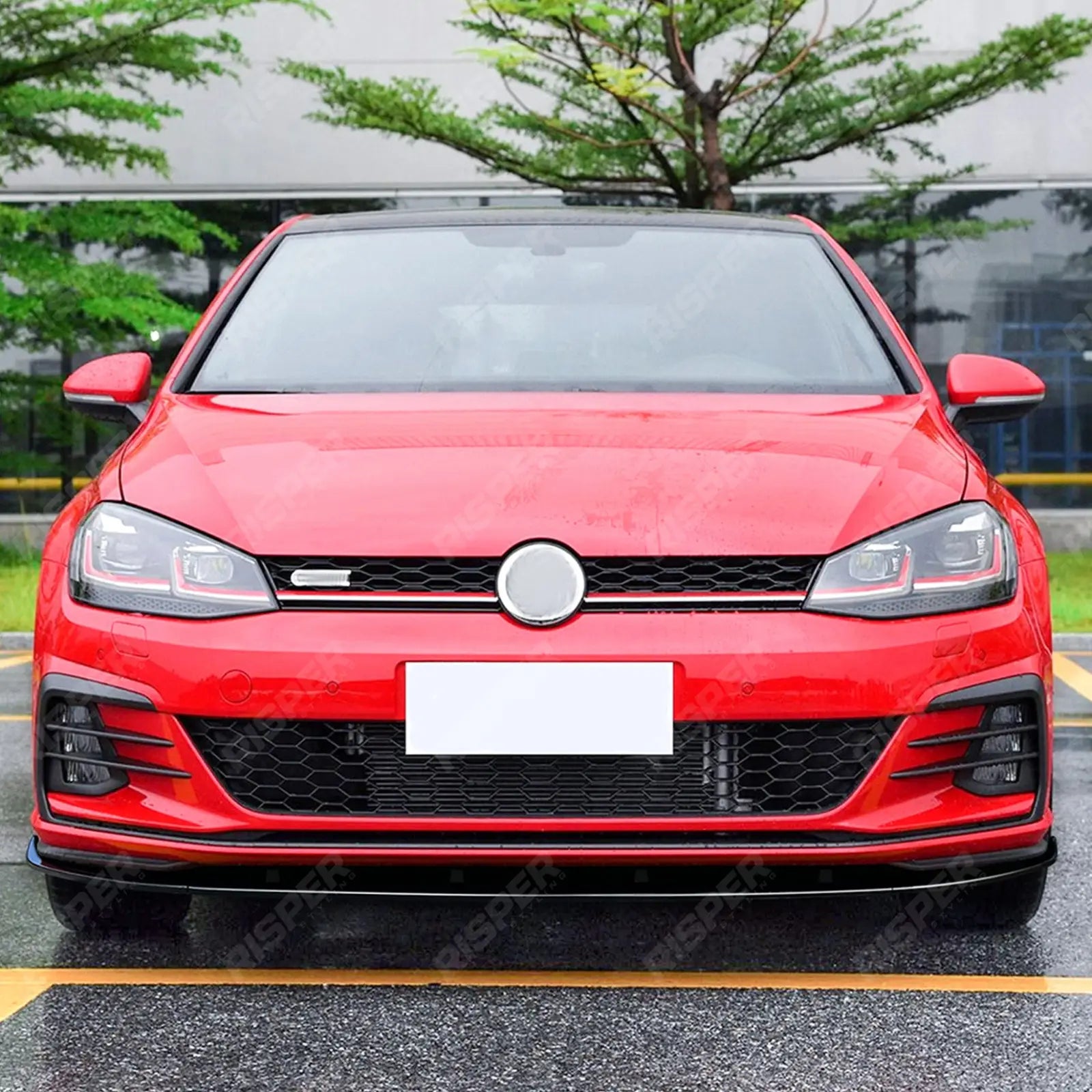 Front Splitter in Gloss Black For Vw Golf Mk7.5 Gti R LINE 2017-2019 - Front Splitter
