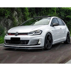 Front Splitter in Gloss Black For Vw Golf Mk7 Gti R LINE 2013-2016 - Front Splitter