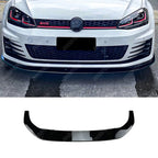 Front Splitter in Gloss Black For Vw Golf Mk7 Gti R LINE 2013-2016 - Front Splitter
