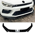 Front Splitter in Gloss Black For VW Scirocco Mk3.5 R 2015 on - Front Splitter