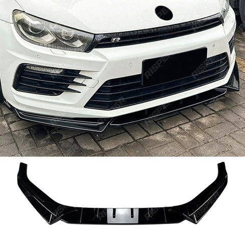 Front Splitter in Gloss Black For VW Scirocco Mk3.5 R 2015 on - Front Splitter
