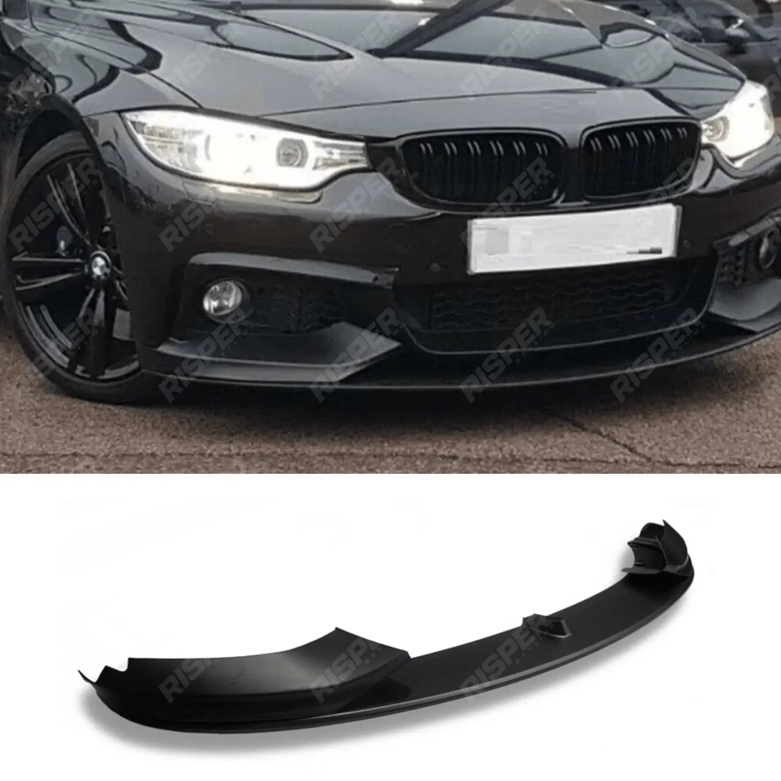 BMW 4 Series M Sport F32/F36 M Performance Front Splitter in Matte Finish Main image