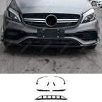Front Splitter Kit in Gloss Black For Mercedes a Class W176 Facelift AMG LINE 2016-2018 - Front Splitter