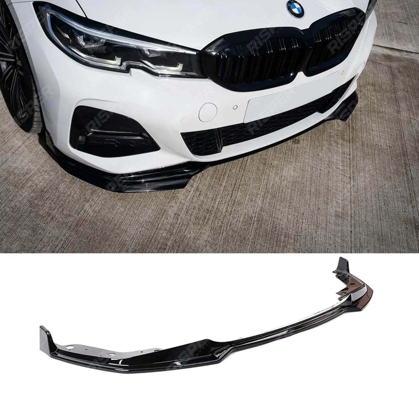 BMW 3 Series M Sport G20/G21 2018 - 2021 (pre - lci) Front Splitter Lip Gloss Black Main image