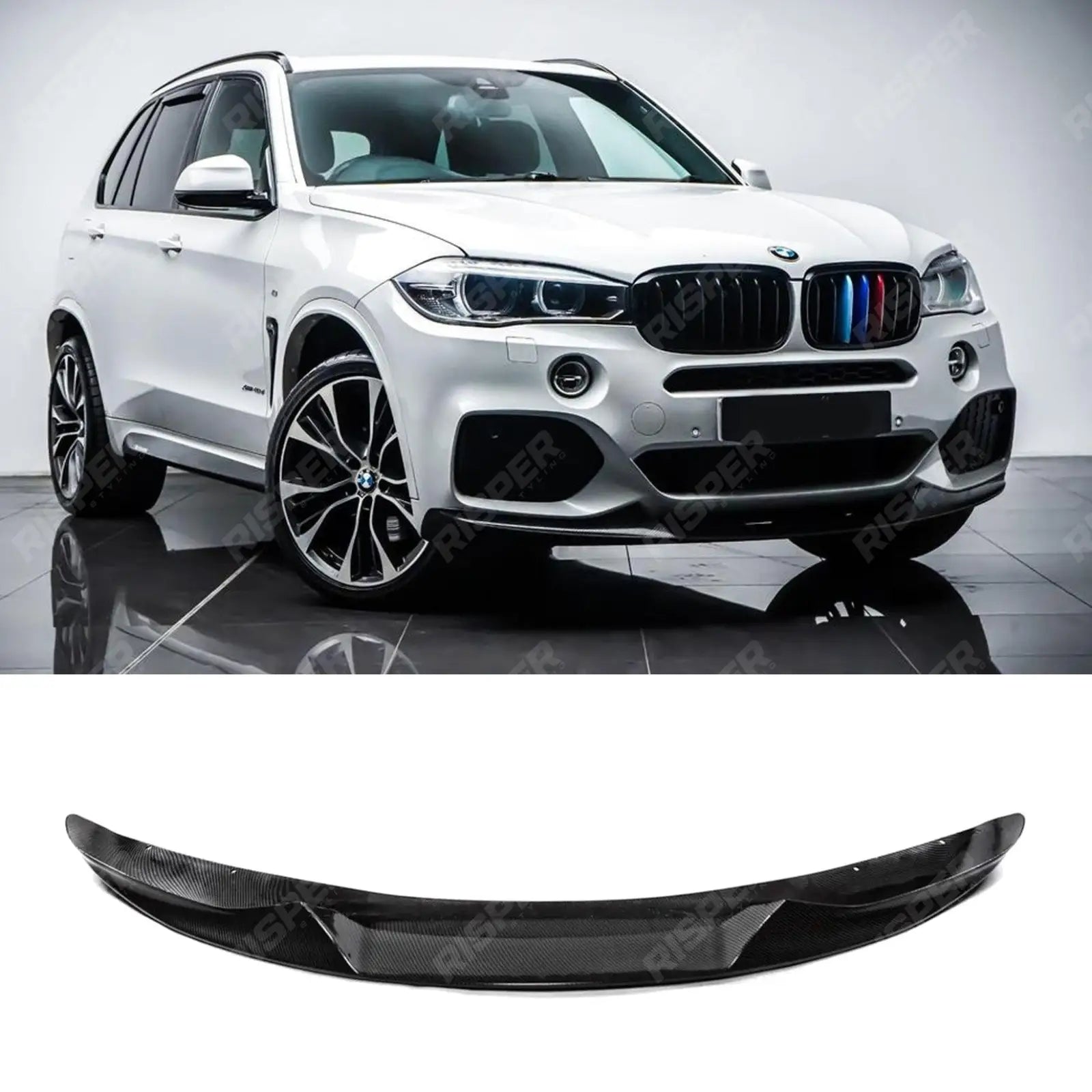 BMW X5 F15 M Sport 2013 - 2018 - Front Splitter Lip in Carbon Look Main image