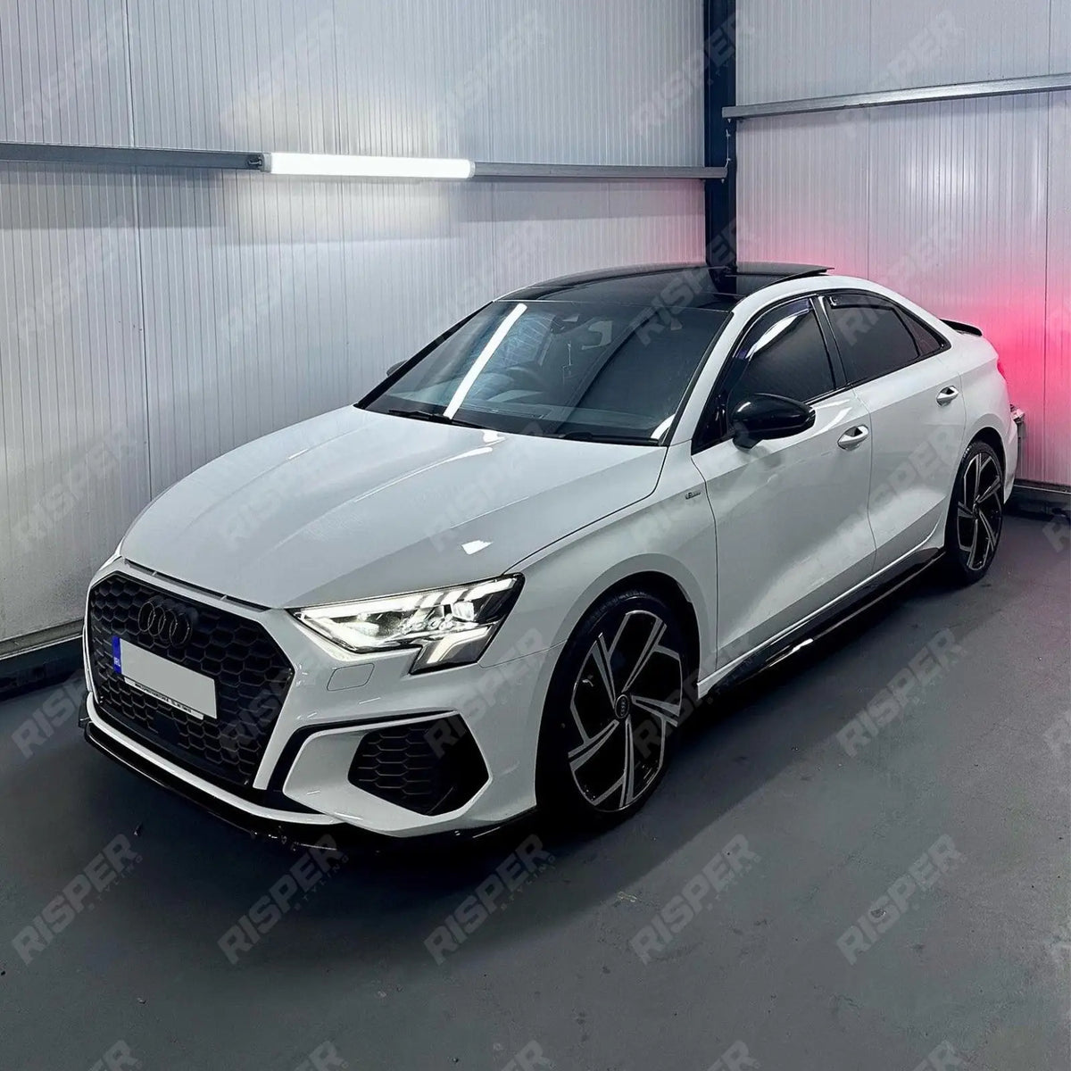 Audi A3 8Y Hatch & Saloon 2021+ Gloss Black Front Splitter Lip